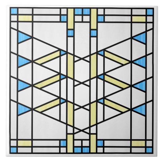 Prairie School Style Interpretation Nr. 3 Fliese (Vorderseite)