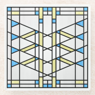 Prairie School Style Interpretation Nr. 3 Glasuntersetzer
