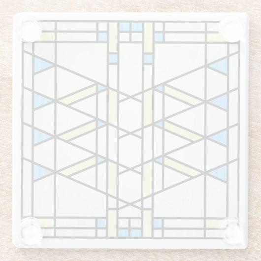 Prairie School Style Interpretation Nr. 3 Glasuntersetzer (Rückseite)