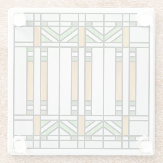 Prairie School Style Interpretation Nr. 4 Glasuntersetzer (Rückseite)