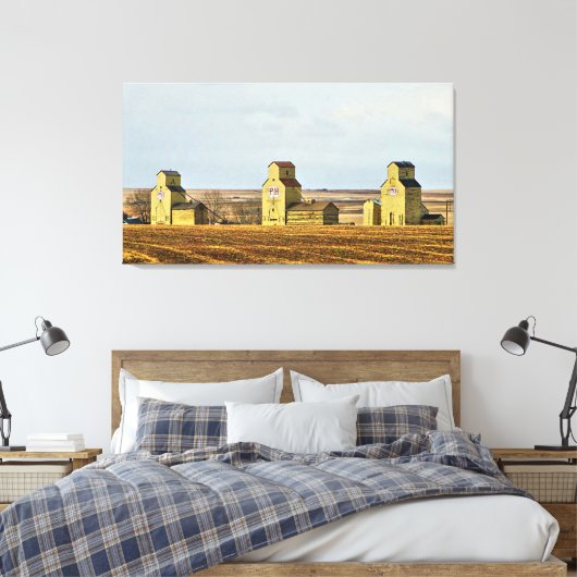 Prairie Sentinels Mossleigh Alberta Canvas Print Leinwanddruck (Insitu (Schlafzimmer))