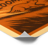 Prairie Stampede - Bison, Prairie Dogs Poster (Ecke)