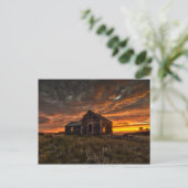 Prairie Sunrise Postcard Postkarte (Stehend Vorderseite)