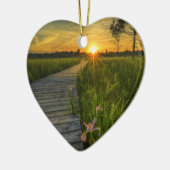 Prairie Sunset Keramikornament (Links)