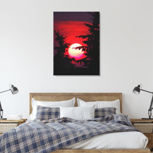 Prairie Sunset Leinwanddruck (Insitu (Schlafzimmer))