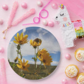 Prairie Sunset round paper plate Pappteller (Party)