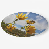 Prairie Sunset round paper plate Pappteller (Schrägansicht)