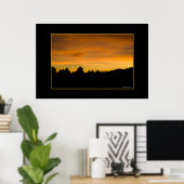 Prairie Sunset Treeline Silhouette Fotografie Poster (Heimbüro)
