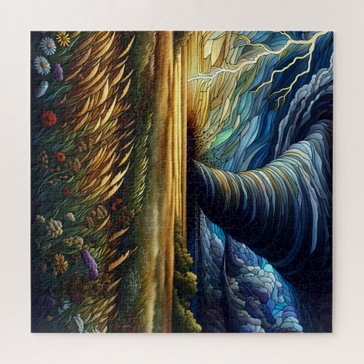 Prairie Tornado Kunstgalerie Puzzle (Horizontal)