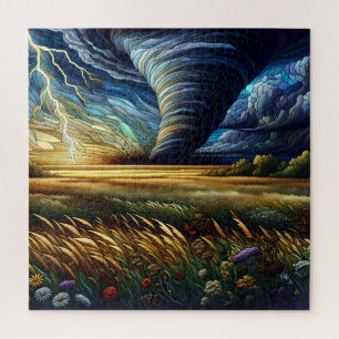 Prairie Tornado Kunstgalerie Puzzle