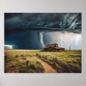 Prairie Tornado Large Ungerahmt Tornado Poster (Vorne)