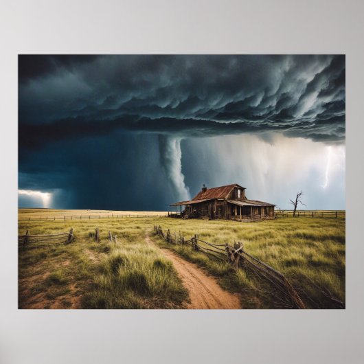 Prairie Tornado Large Ungerahmt Tornado Poster (Vorne)