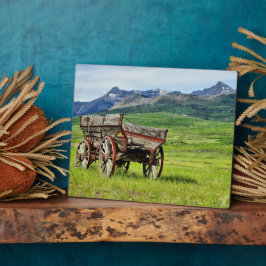 Prairie Wagon Trail's End Foto Plaque Fotoplatte