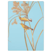 Prairie Warbler Audubon Yellow Bird Klemmbrett (Rückseite)