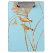 Prairie Warbler Audubon Yellow Bird Klemmbrett (Vorderseite)