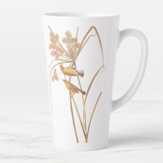 Prairie Warbler Audubon Yellow Bird Milchtasse (Rechts)