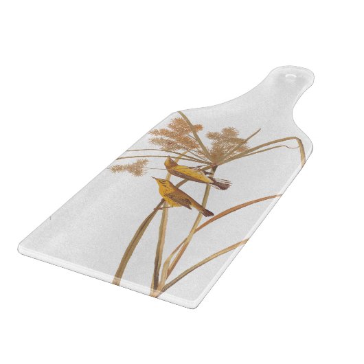Prairie Warbler Audubon Yellow Bird Schneidebrett (Ecke)