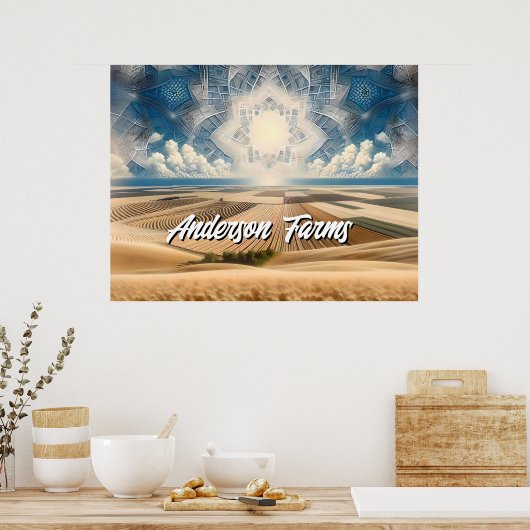 Prairie Wheat Farm Abstrakt Poster (Küche)