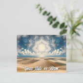 Prairie Wheat Farm Abstrakt Postkarte (Stehend Vorderseite)