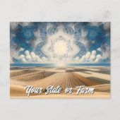 Prairie Wheat Farm Abstrakt Postkarte (Vorderseite)