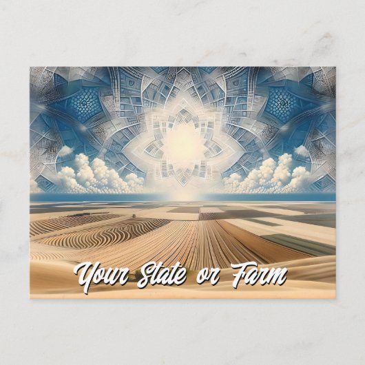 Prairie Wheat Farm Abstrakt Postkarte (Vorderseite)