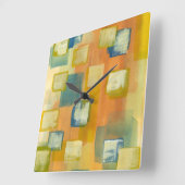 Prairie Zuhause I Quadratische Wanduhr (Winkel)