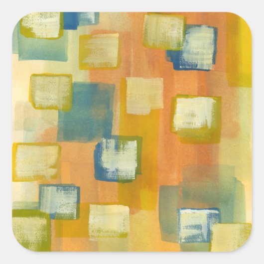 Prairie Zuhause I Quadratischer Aufkleber (Vorderseite)