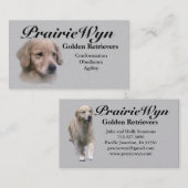 PrairieWyn golden retriever-Visitenkarten Visitenkarte (Vorne/Hinten)