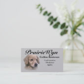 PrairieWyn golden retriever-Visitenkarten Visitenkarte (Stehend Vorderseite)