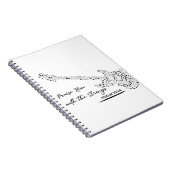 Praise Him With The Strings - Psalm 150:4 Notizblock (Rechte Seite)