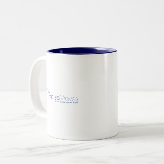 PraiseMoves 2-Tone-Tasse (normal oder groß) Zweifarbige Tasse (Vorderseite Links)