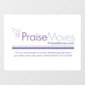 PraiseMoves am Fenster Fensteraufkleber (Blatt)