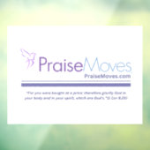PraiseMoves am Fenster Fensteraufkleber (Blatt 3)
