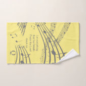 PRAISIEREN SIE DIE LORD-Musiknoten gelb Badhandtuch Set (Handtuch)