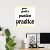 PRAKTICE-MINDFULNESS-Plakat Poster (Heimbüro)