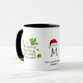 PRAKTICE SELBSTVERSORGUNG Weihnachtsmongramm Tasse (Vorderseite Links)