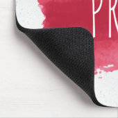 PRAKTIEREN von Text auf roter Farbe der Maus Mousepad (Ecke)