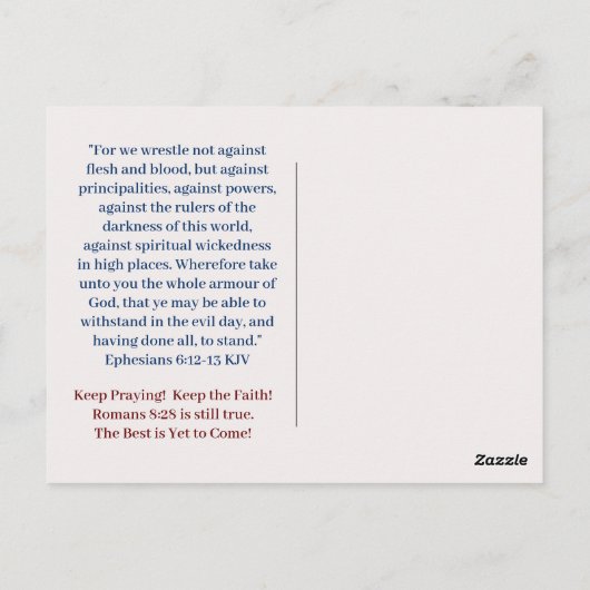 PRAKTIK FÜR DIE AMERIKA-Postkarte Postkarte (Rückseite)