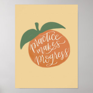 Praktik macht Progress-Poster Poster