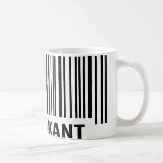praktikant Barcodeaufkleber Kaffeetasse (Rechts)
