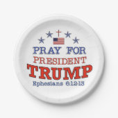 PRAKTIKEN FÜR TRUMP-Papier-Teller Pappteller (Vorderseite)