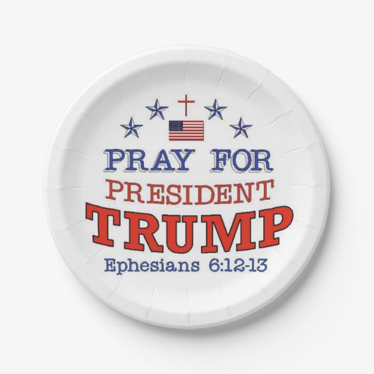 PRAKTIKEN FÜR TRUMP-Papier-Teller Pappteller (Vorderseite)