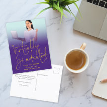 Praktisch abgestuftes Foto Lila 2022 Abschluss