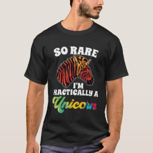 Praktisch ein Zebra Einhorn Seltene Krankheit Bewu T-Shirt