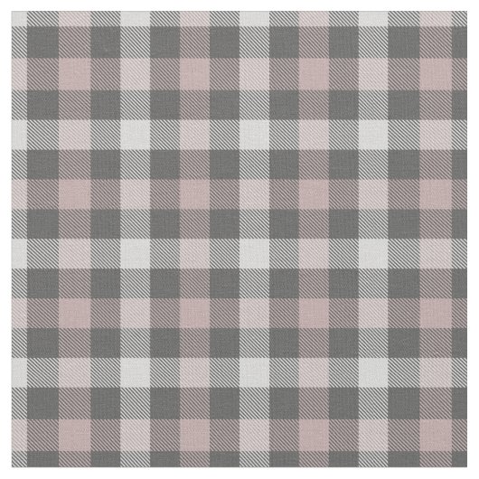 Praktisch grau und rosa kariertes modernes Muster  Stoff (Nahaufnahme)