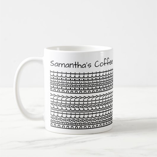 Praktisch perfekt und Name versteckte Meldung 137B Kaffeetasse (Links)