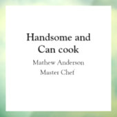 Praktisch und kann das Datum des Master-Koch für N Fensteraufkleber (Blatt 3)