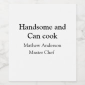 Praktisch und kann das Datum des Master-Koch für N Weinetikett (Einzelnes Label)