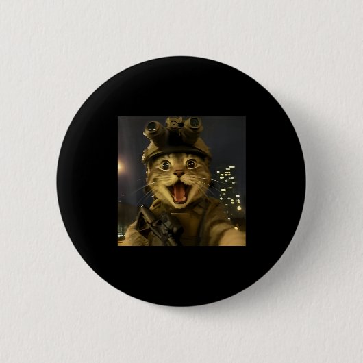 Praktische Katzen-Meme Button (Vorderseite)