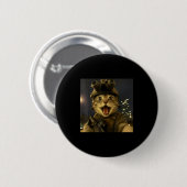 Praktische Katzen-Meme Button (Vorne & Hinten)